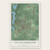 Coldwater, Michigan map print, the full design