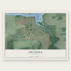 Osceola, Indiana map print, the full design
