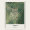 Merino, Colorado map print, the full design