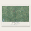 Comanche, Oklahoma map print, the full design
