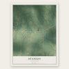Stanley, Louisiana map print, the full design