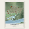 North Bend, Nebraska map print, the full design