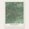 West Seneca, New York map print, the full design