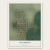 Davidson, Oklahoma map print, the full design