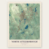 North Attleborough, Massachusetts map print, the full design