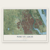 Port St. Lucie, Florida map print, the full design