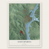 East Sparta, Ohio map print, the full design
