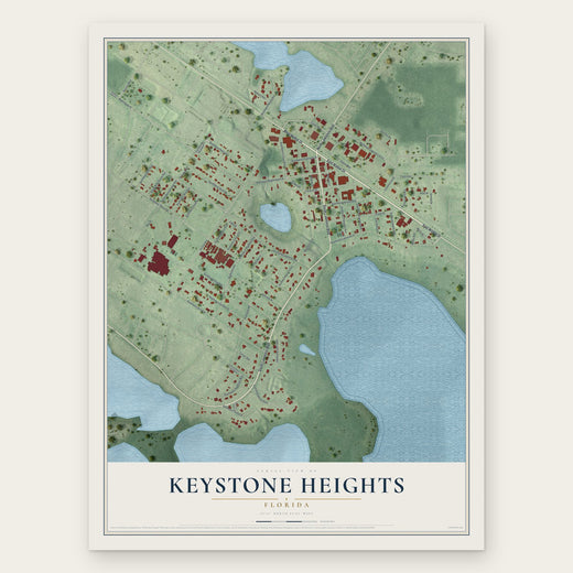 Keystone Heights, Florida map print, the full design