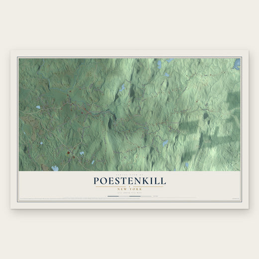 Poestenkill, New York map print, the full design