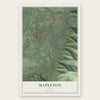 Mapleton, Utah map print, the full design