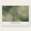 Moreauville, Louisiana map print, the full design