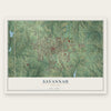 Savannah, Missouri map print, the full design