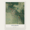 Strasburg, Missouri map print, the full design