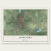 Jamestown, North Dakota map print, the full design
