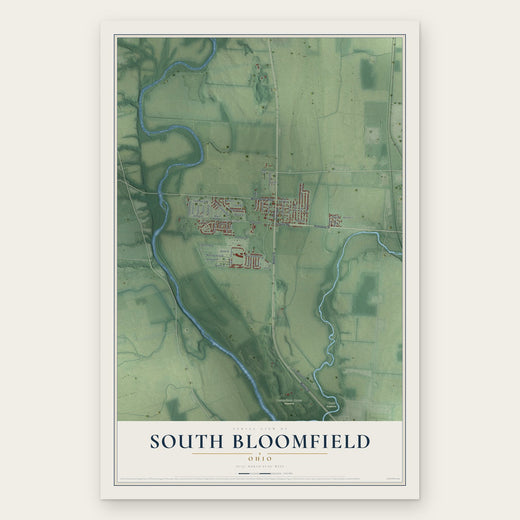 South Bloomfield, Ohio map print, the full design