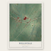 Wellsville, Pennsylvania map print, the full design