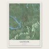 Glencoe, Alabama map print, the full design