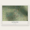 Estelline, Texas map print, the full design