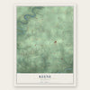 Keene, Michigan map print, the full design