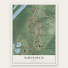 North Pekin, Illinois map print, the full design