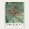 Borough of Portage, Cambria County, Pennsylvania map print, the full design