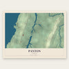 Panton, Vermont map print, the full design