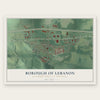 Borough of Lebanon, Hunterdon County, New Jersey map print, the full design