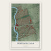 Elmwood Park, New Jersey map print, the full design