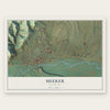 Meeker, Colorado map print, the full design