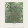 Alpine, Utah map print, the full design
