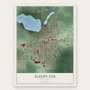 Sleepy Eye, Minnesota map print, the full design