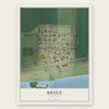 Brule, Nebraska map print, the full design