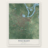 Pine Bluff, Arkansas map print, the full design