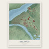 Delanco, New Jersey map print, the full design