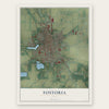 Fostoria, Ohio map print, the full design