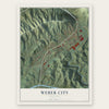 Weber City, Virginia map print, the full design
