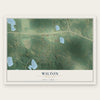 Wilton, Minnesota map print, the full design