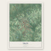 Troy, Alabama map print, the full design