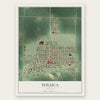 Toluca, Illinois map print, the full design