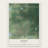 Hazen, Arkansas map print, the full design