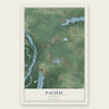 Pacific, Wisconsin map print, the full design