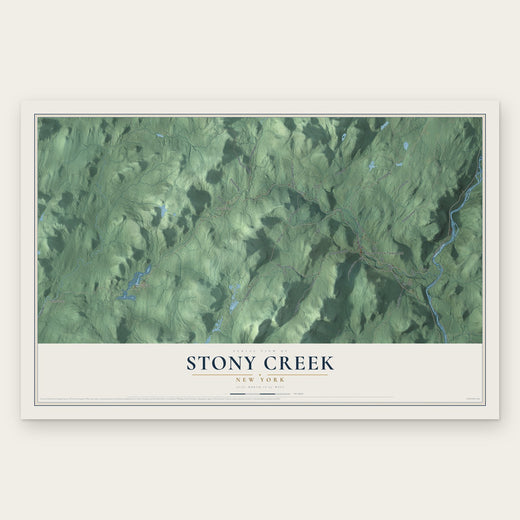 Stony Creek, New York map print, the full design