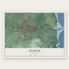 Sequim, Washington map print, the full design
