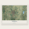 Terrell, Texas map print, the full design