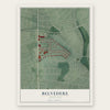Belvedere, Maryland map print, the full design