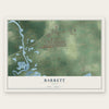 Barrett, Texas map print, the full design