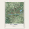Valley Park, Missouri map print, the full design