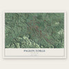 Pigeon Forge, Tennessee map print, the full design