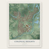 Colonial Heights, Virginia map print, the full design