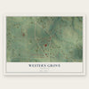 Western Grove, Arkansas map print, the full design
